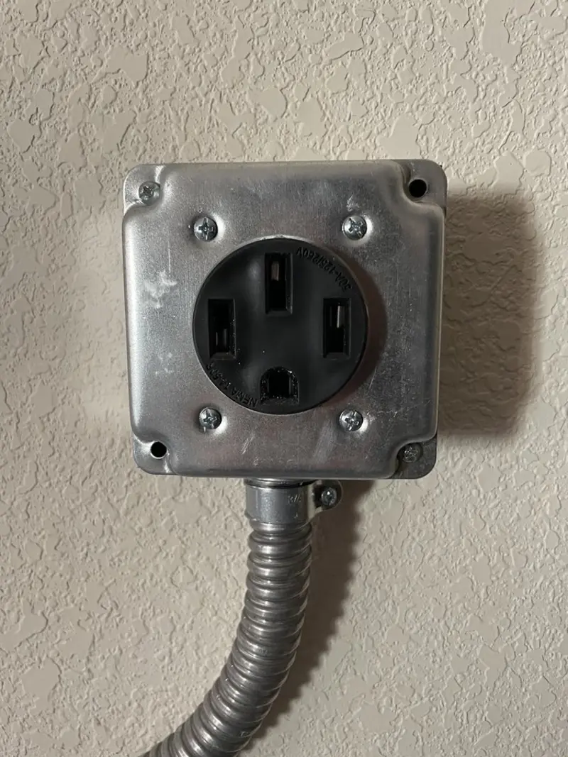 NEMA 14-50 outlet installed for Electrical Panel Upgrade in Conoy